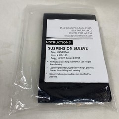 Dr Medical Suspension Sleeve Wrap for Knee Size Universal KB-139 L2397 Black NEW