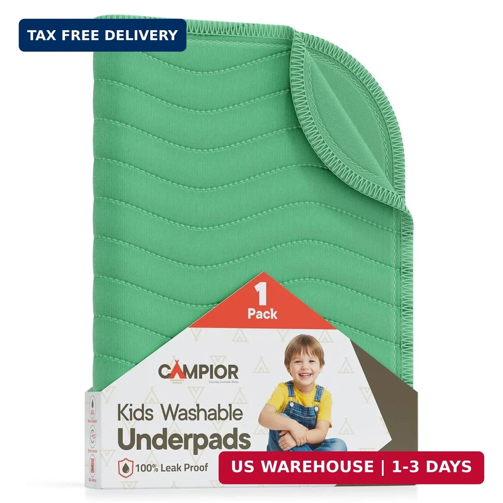 Washable Underpads Medium 18″ x 24″ (Pack of 1) – Reusable Waterproof Bed Pad fo