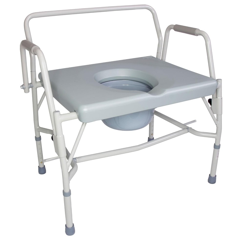 DMI Drop Arm Portable Toilet Commode, Extra-Wide Seat, 500 Pound Weight…