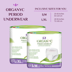 Certified Organic Cotton Disposable Period Underwear for Sensitive Skin 12 Hours