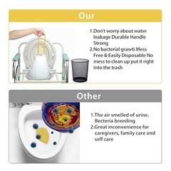 Disposable Commode Liners with Absorbent Pads 100 Count Lemon Scented Bedside