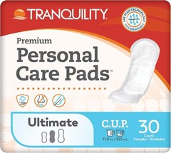 Tranquility Premium Personal Care Pads, Ultimate Absorbency, 13.7″, 30 Count