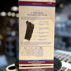 FLA Pro-Lite Airflow 8″ Wrist Brace w/Abducted Thumb Black Left Small/Medium