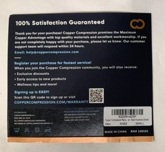 Copper Compression Recovery Knee Sleeve – Size Small