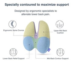 C CUSHION LAB Extra Dense Lumbar Back Pillow Ergonomic Memory Foam, Black