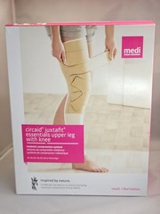 Medi Circaid Juxtafit Essentials Upper LEFT Leg With Knee – Large, 35cm L, Beige