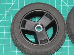 Low Hour OEM Pride Go-Chair Med PAIR 9″x3″ FLAT-FREE Drive Wheels Tires