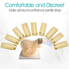 Male External Catheter Strap Adjustable Reusable 10 Pcs Camel No Leak