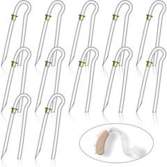 Hearing Aid Tubes Replacement 12 Pack Clear Gold Lock Earmold Tubing
