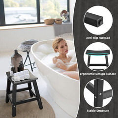 Poly Lumber Shower Bench, Shower Stool, Water Resistant & Non Slip Design Shower