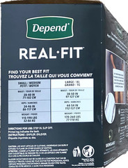 Depend Real Fit Large/Extra Large SKINGUARD Maximum Incontinence Underwear 12 Ct