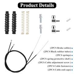 2 Pack Rollator Brake Cable Replacement 41in Wheelchair Parts