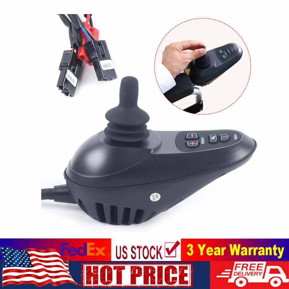 Waterproof Instruction Joystick Electric Power 4 Keys Wheelchair Controller New