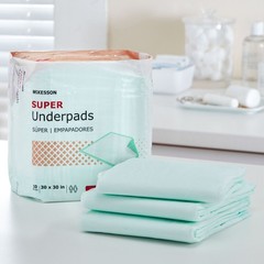 100 McKesson Moderate Absorbency Disposable Adult Bed Pad Underpads 30×30″