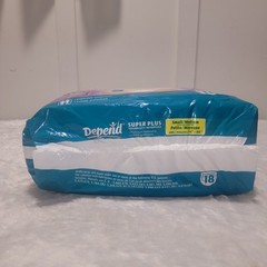 Depend Underwear Brief Super Plus 18 Pack 2002 Sm-Med RARE! Open 2 Used. Only 16