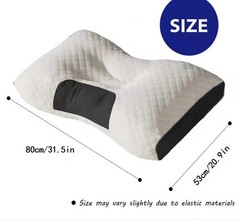 2 Pack Ergonomic Orthopedic Neck Pillows Contour Support Memory Foam Bed Pillow