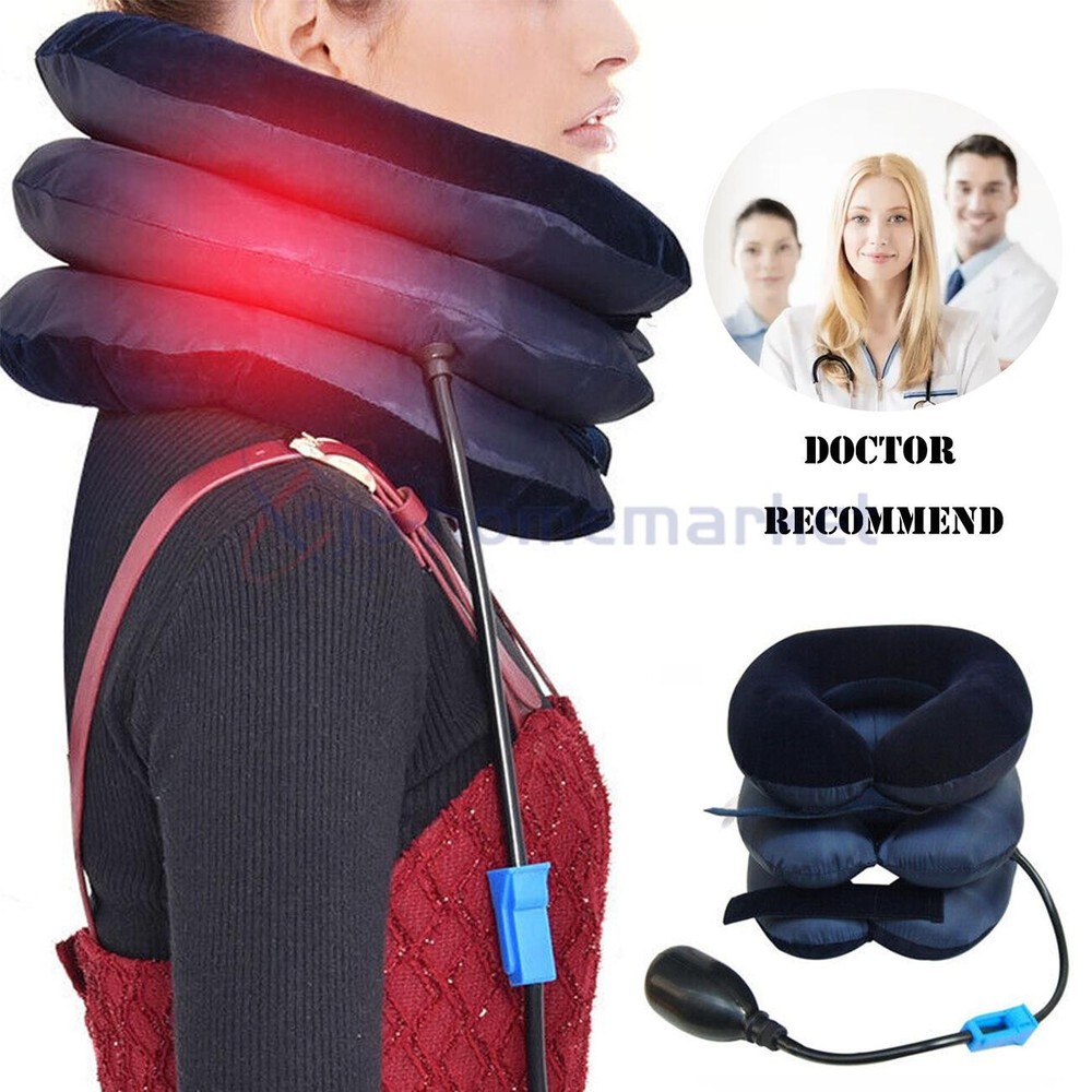 🔥🔥🔥Cervical Neck Traction Device Inflatable & Adjustable Neck Stretcher Neck