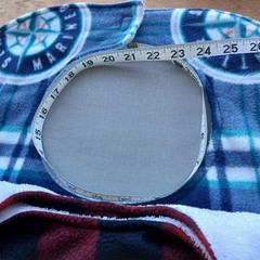 Handmade Adult Bib flannel terry cloth single patch hook-loop closure 34″x19.5″