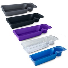 Extra-Thick Walker Basket Clear Plastic Insert/Tray/Cup Holder – All Colors