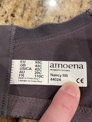 Amoena 44024 Nancy Soft Bra Dark Grey Purplish Taupe Post Mastectomy Comfort