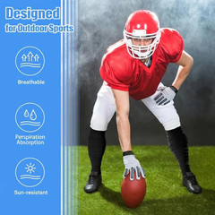 2 Pairs Football Leg Sleeve Men Scrunch Football Socks Calf Compression Sleeve f
