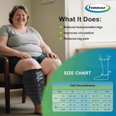 XL Adjustable Calf Compression Wrap Lymphedema Edema CVI Swelling Relief