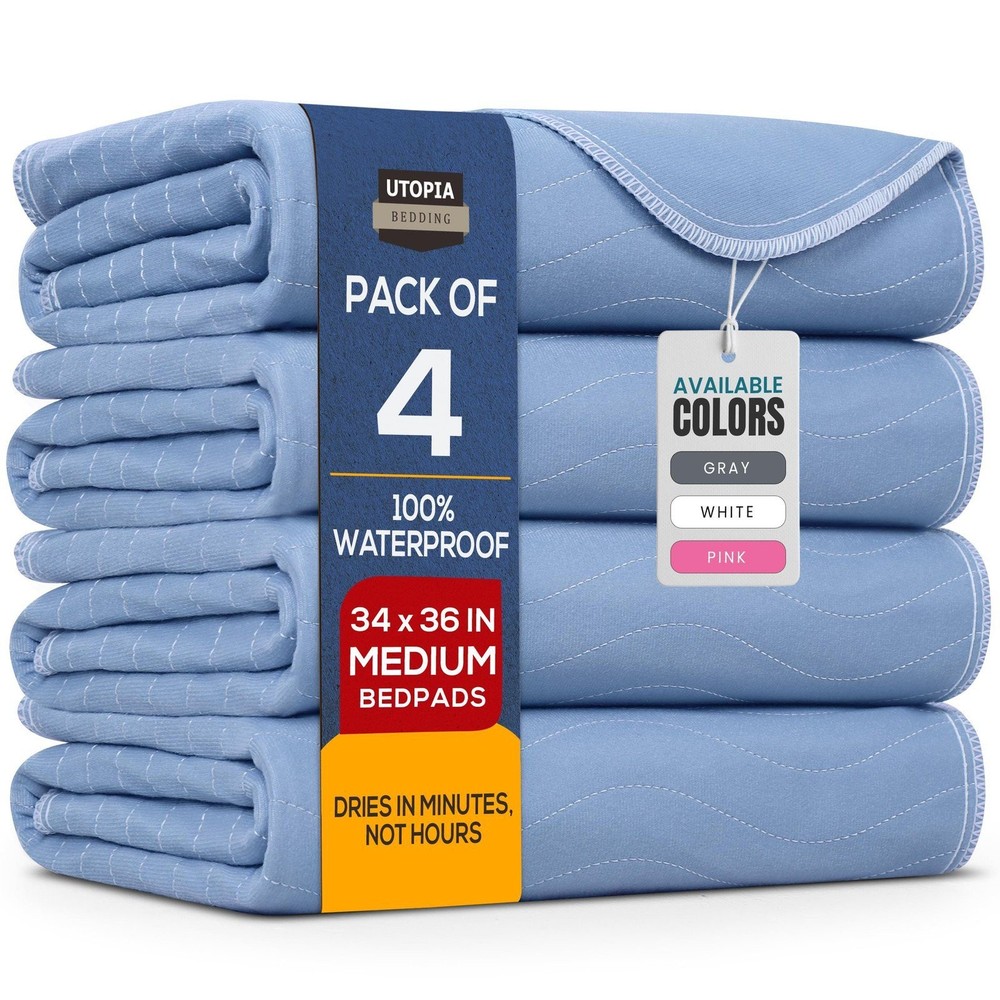 Utopia Bedding Waterproof Incontinence Bed Pads 34 x 36 Inches (Pack of 40,…