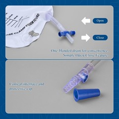 2000ml Urinary Drainage Bags with Anti-Reflux Valve Male Female Catheter Bags