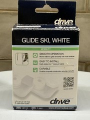 DRIVE Walker GLIDE SKI, WHITE #10110 NEW IN BOX, FITS 1″ TUBE WALKERS, Mobility