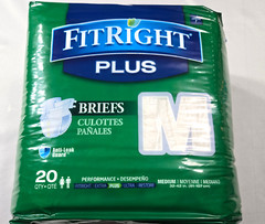 Fit Right Plus Briefs Size Medium 32″-42″ Qty 20 per pack Performance Plus