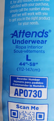 Attends AP0730 Disposable Cloth Diaper – Large, Pack of 18
