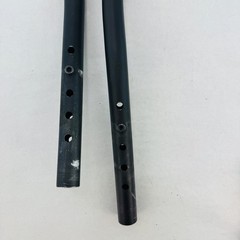 Wheelchair Swing Away Tubular Arm Rest Support Pair Black with Mounting Brackets