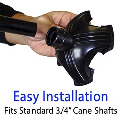 RMS Cane Tip/Self Standing Quad Base Replacement for Most Walking Canes-4 Prong