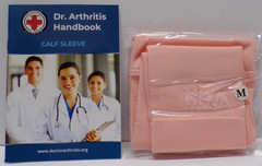 Dr. Arthritis Calf Sleeve & Handbook Medium Pink 1 Pair