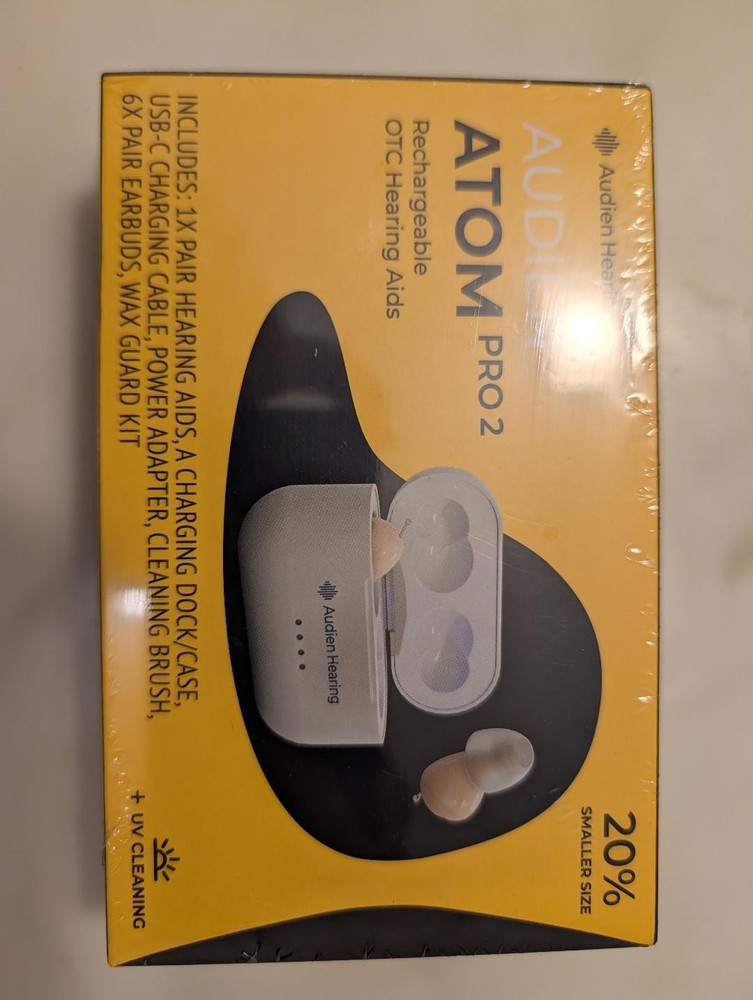 Audien Atom Pro 2 Rechargeable Hearing Aid Over-the-Counter