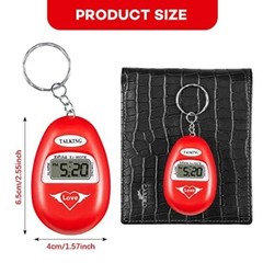 Talking Alarm Clock Keychain to help seniors with vision and Hearing – Loud