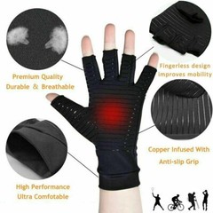 Copper Infused Compression Arthritis Gloves Carpal Tunnel Joint Pain Circulation