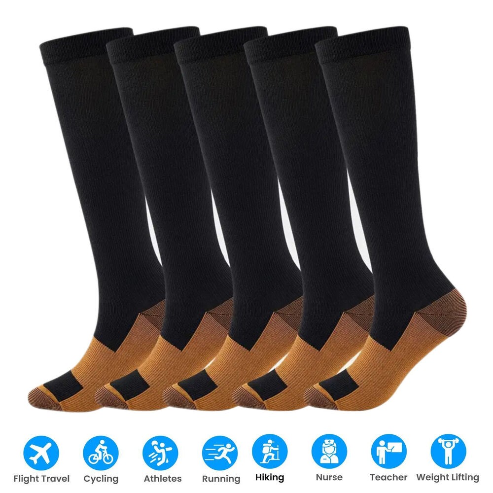 Plus Size Compression Socks For Men Women Wide Ankle&Calf Extra Wide Socks S-XXL