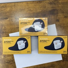 Audien Atom Pro OTC Hearing Aids Rechargeable Wireless Pair Charging Case Lot -3