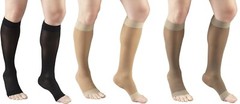 Truform 1772 Compression Stockings Sheer Dress Nylon Open Toe 15-20 mmhg 1x Pair