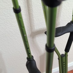 SportSwings Adjustable Height Lightweight Forearm Crutches Pair Green/Black
