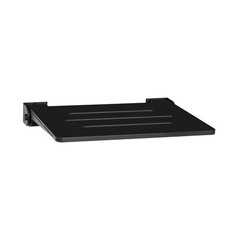 Seachrome 18″ Folding Shower Bench Matte Black Wall Mount ADA Slimline Seat.