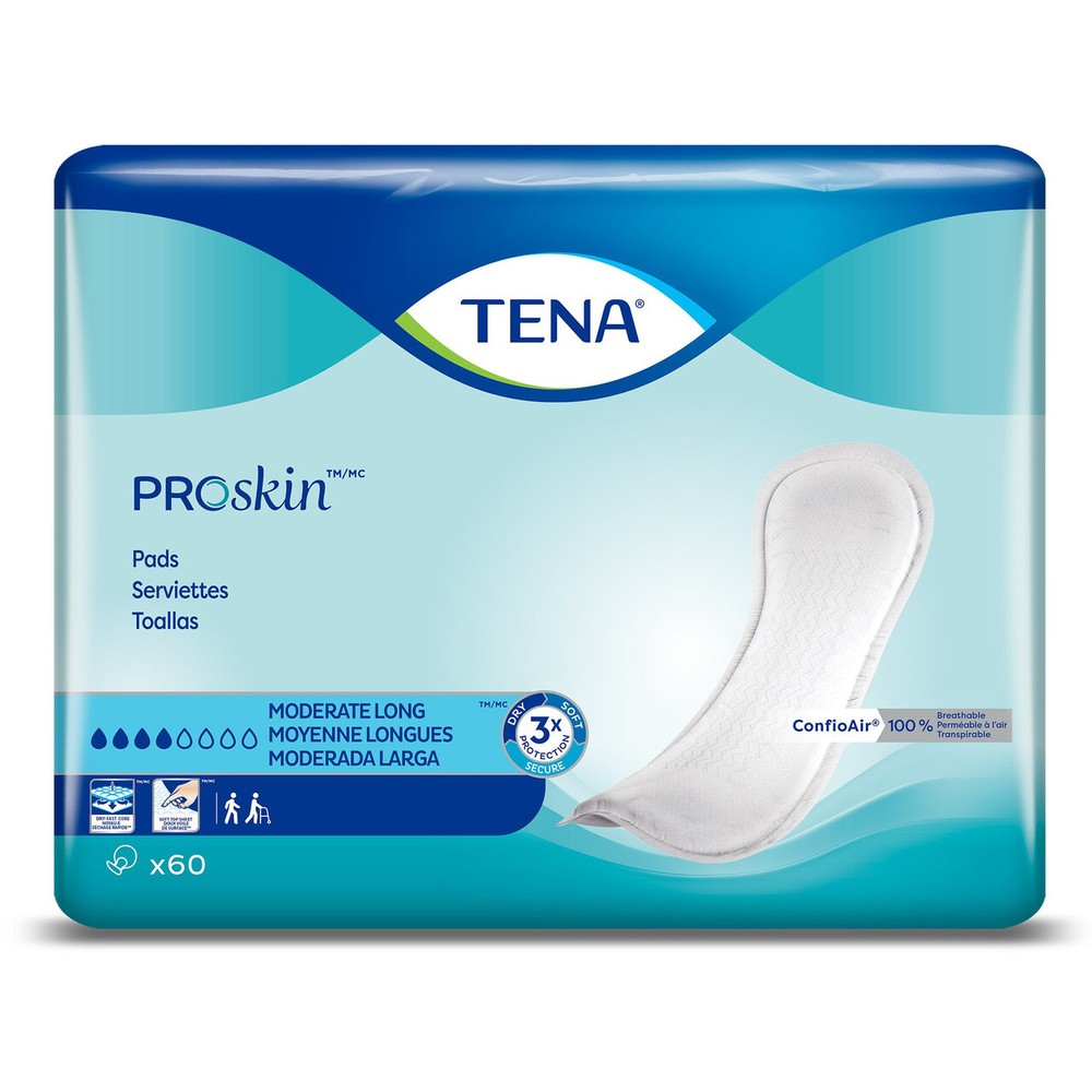 TENA Light Disposable Bladder Control Pads, Moderate Absorbency, 12 Inch Length