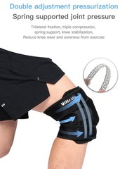 SUJAYU Knee Brace for Women Men with Side Stabilizers, Braces Gray