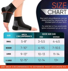 Physflex Compression Foot Sleeve Arch Support Size Large