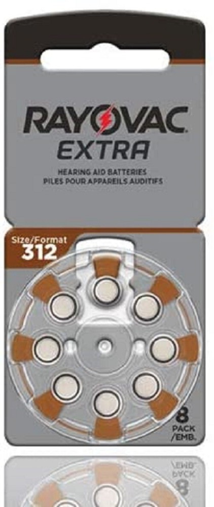 Rayovac Size 312 Extra Advanced Hearing Batteries Exp 2024 – 40 to 160 Batteries