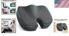 Large Ergonomic Memory Foam Seat Cushion – Pain Relief for Long Sitting Sessions