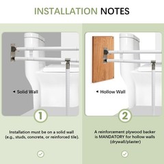 29.5 Inch Toilet Grab Bar – Foldable Toilet Safety Rails for Seniors, Flip-Up…