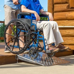 Silver Spring Portable Threshold Ramp EZ Traction Adjustable Aluminum 36×36