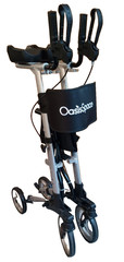 OasisSpace upright silver black walker With Seat